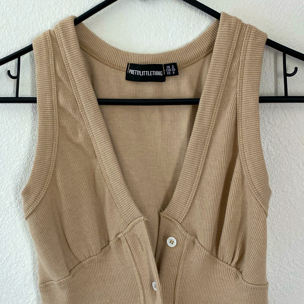 💋PrettyLittleThing Beige Dress